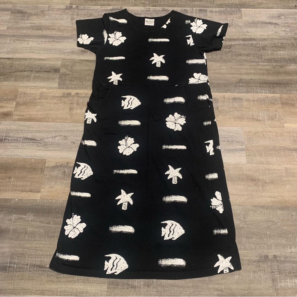 Zip Code Vintage Tropical Print Maxi Dress Large